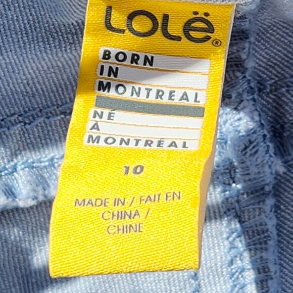 BEAUTIFUL Women's Size 10 Lole BLUE Cotton Stretch Pants - Picture 2 of 9